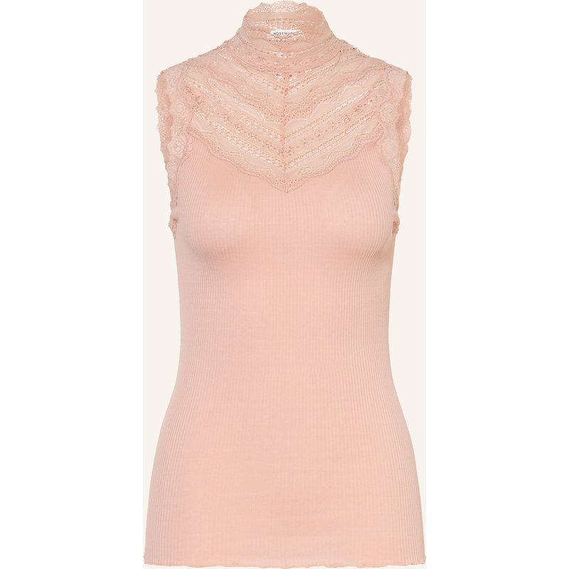 Rosemunde Seidentop Mit Spitze rosa