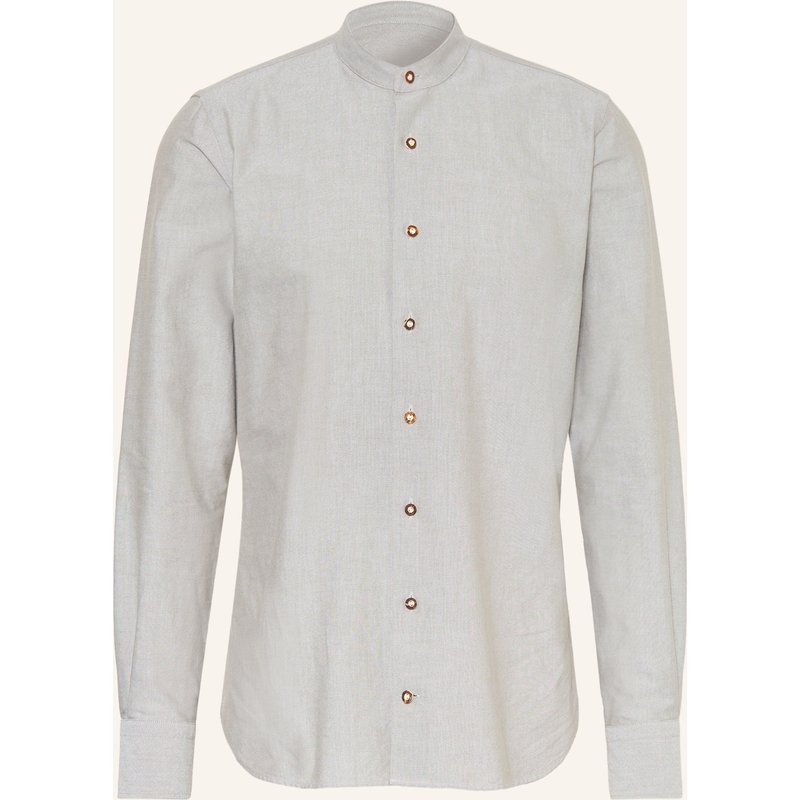 du4 Trachtenhemd Hansi Slim Fit Mit Stehkragen gruen