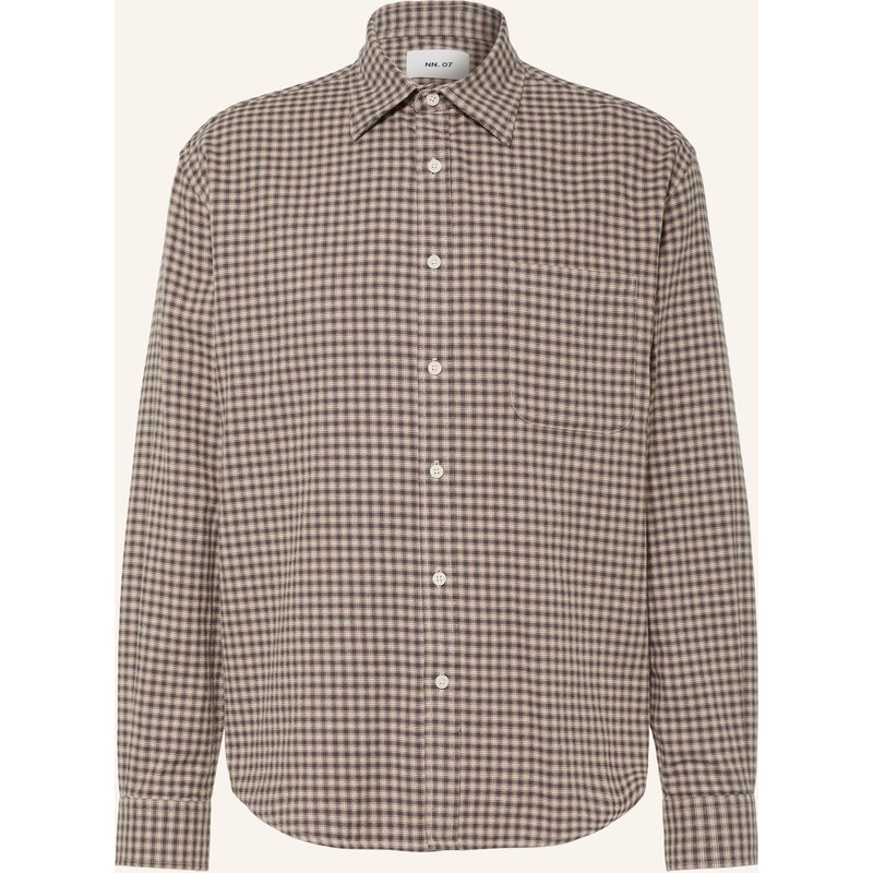 Nn.07 Flanellhemd Deon Comfort Fit braun