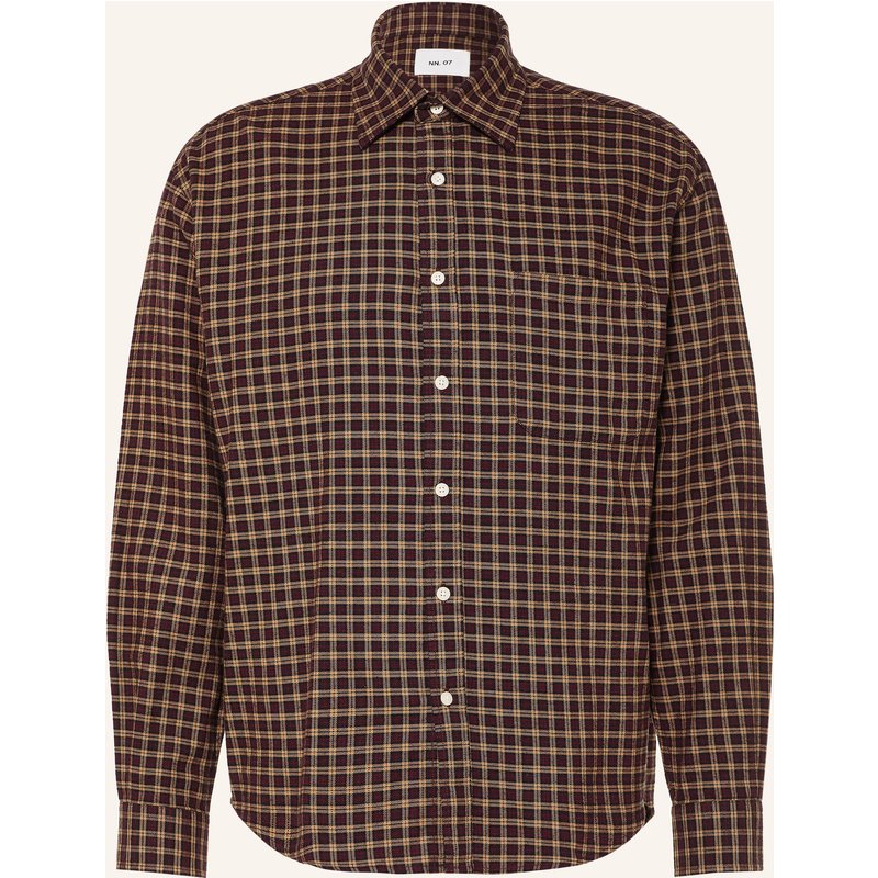 Nn.07 Flanellhemd Deon Comfort Fit rot