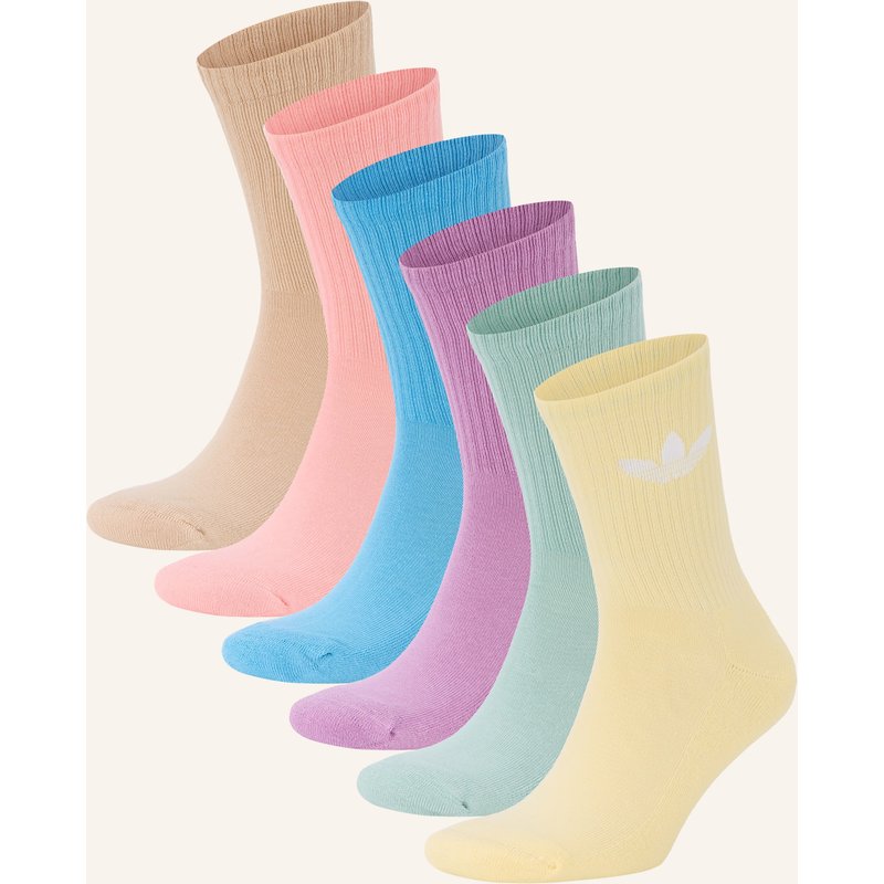 Adidas Originals 6er-Pack Socken Trefoil Cushion Crew blau