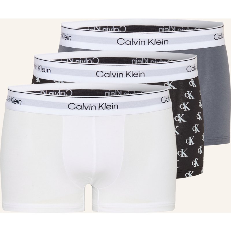 Calvin Klein 3er-Pack Boxershorts Icon Cotton Stretch Low Rise weiss