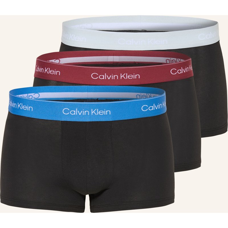 Calvin Klein 3er-Pack Boxershorts Icon Cotton Stretch Low Rise schwarz
