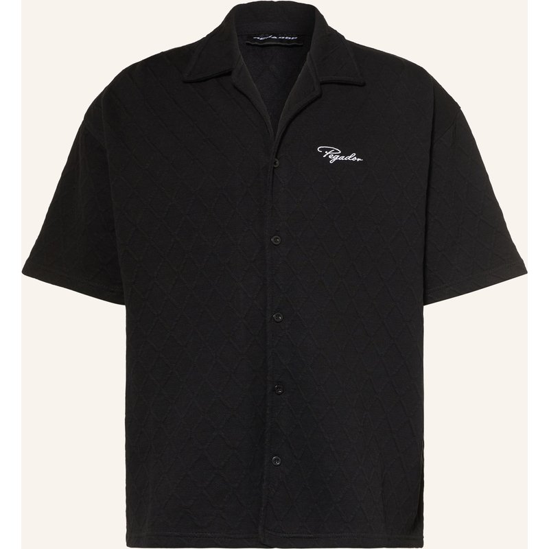Pegador Kurzarm-Hemd Jovren Comfort Fit schwarz