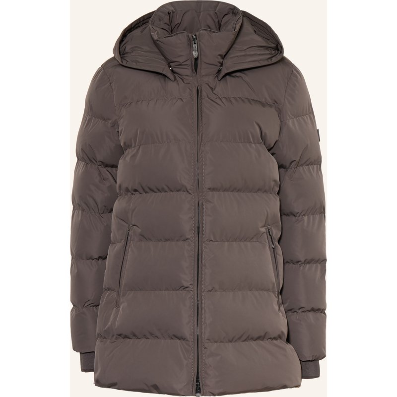 Wellensteyn Steppjacke Goldmine Medium Mit Abnehmbarer Kapuze beige