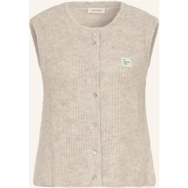 American Vintage Strickweste East Mit Alpaka grau
