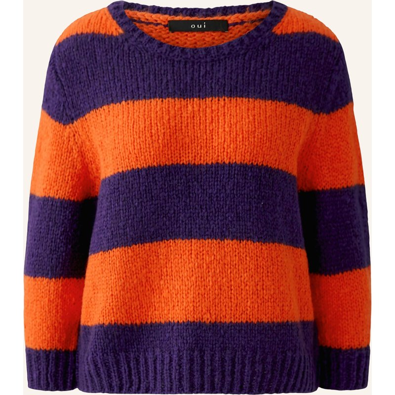 Oui Pullover Mit 3/4-Arm lila