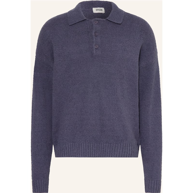 Drykorn Bouclé-Pullover Bekket blau