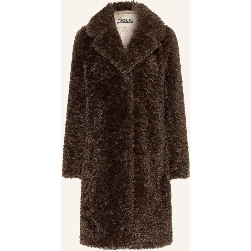 Herno Teddyfell-Jacke braun