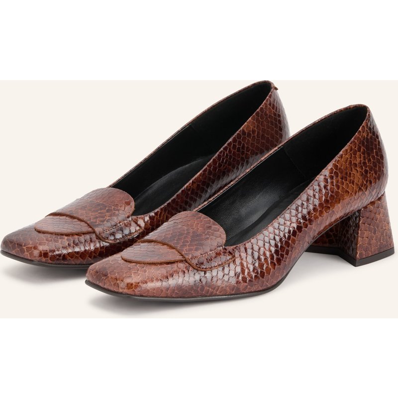 Zinda Lack-Pumps Elba braun