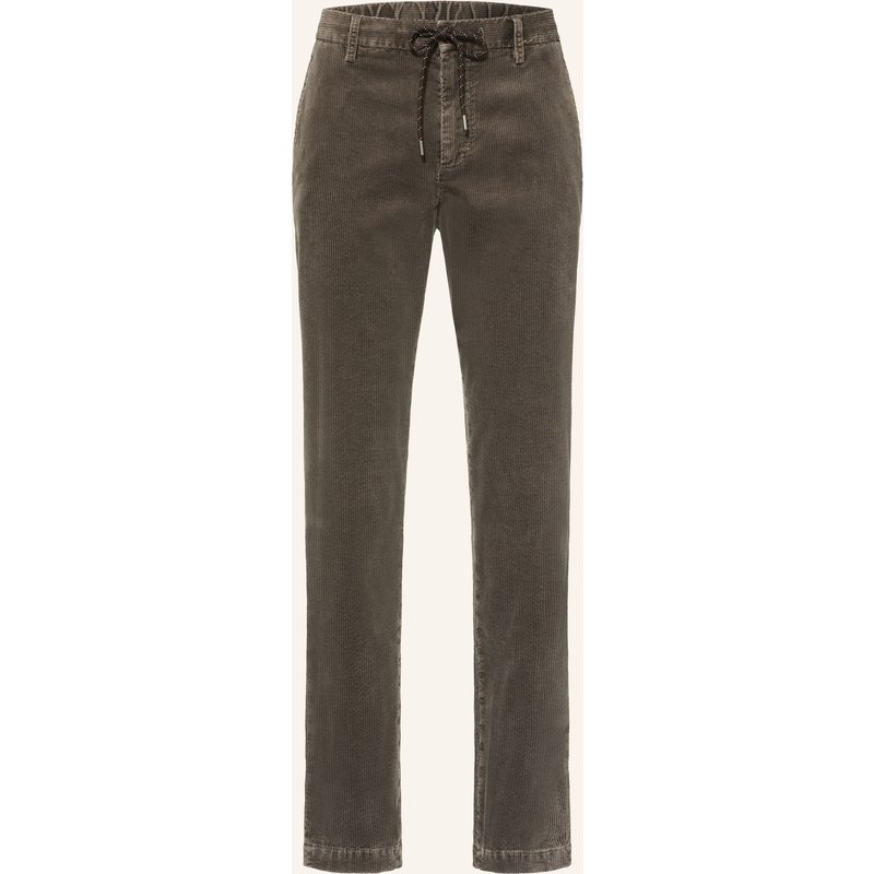 Alberto Cordhose Jump Im Jogging-Stil Slim Fit gruen