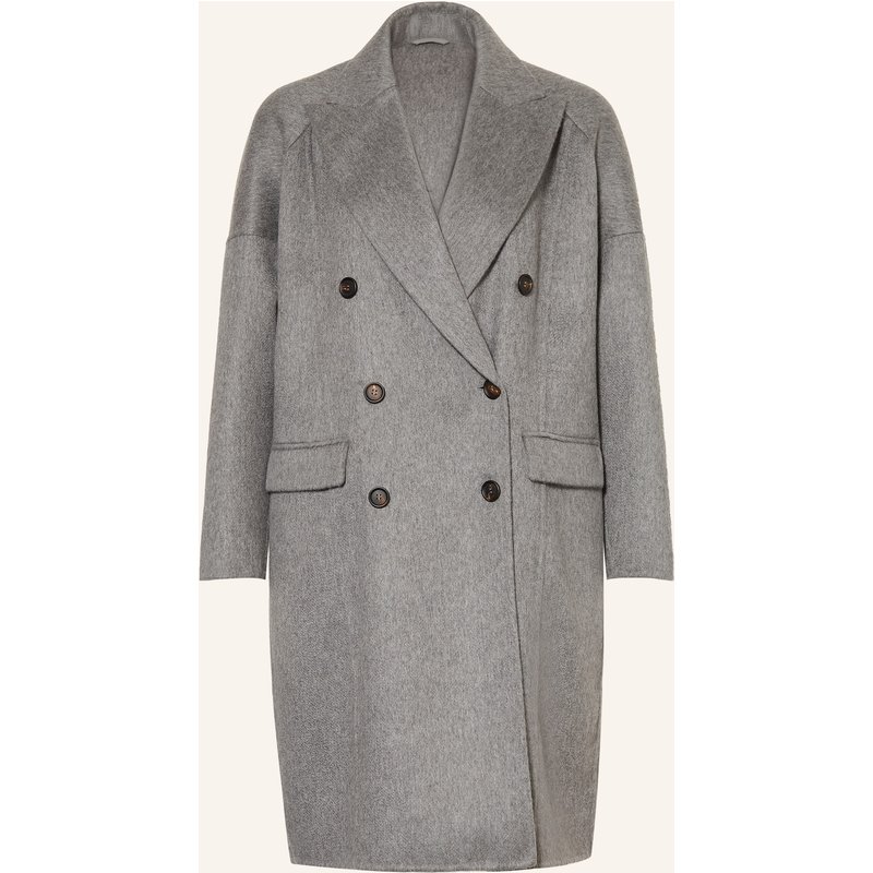 Brunello Cucinelli Cashmere-Mantel grau