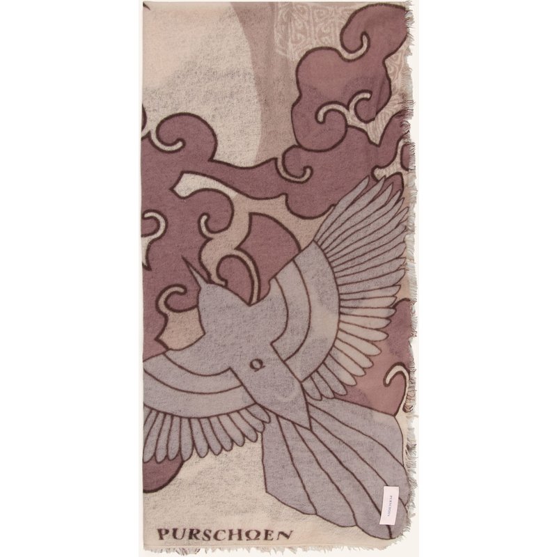 Purschoen Cashmere-Schal Himmelsflug grau