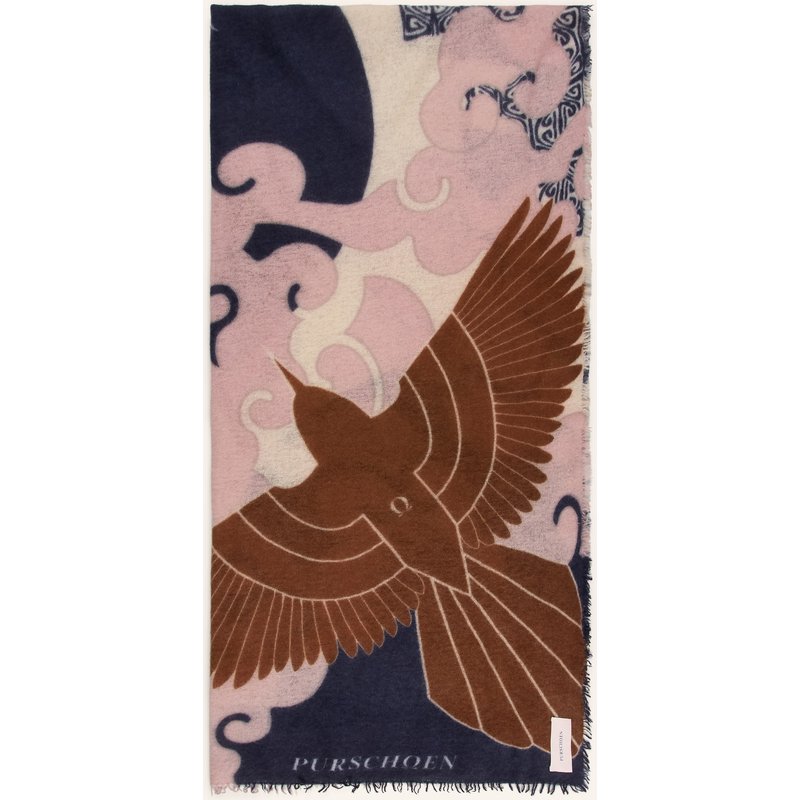 Purschoen Cashmere-Schal Himmelsflug blau