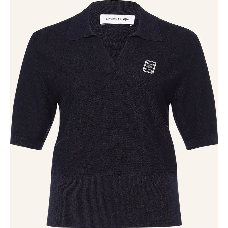 Lacoste Strick-Poloshirt blau