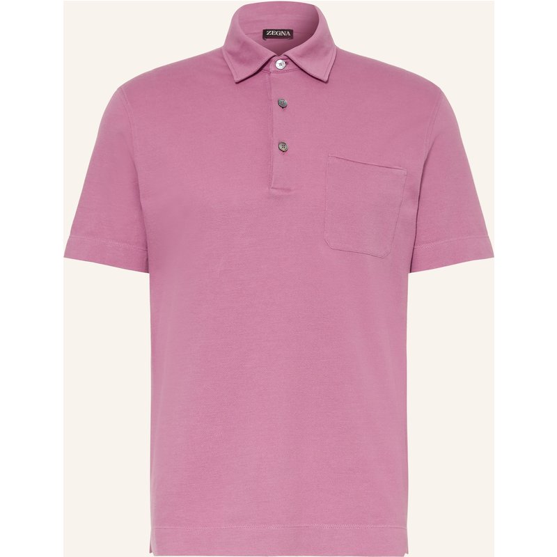 Zegna Piqué-Poloshirt rosa