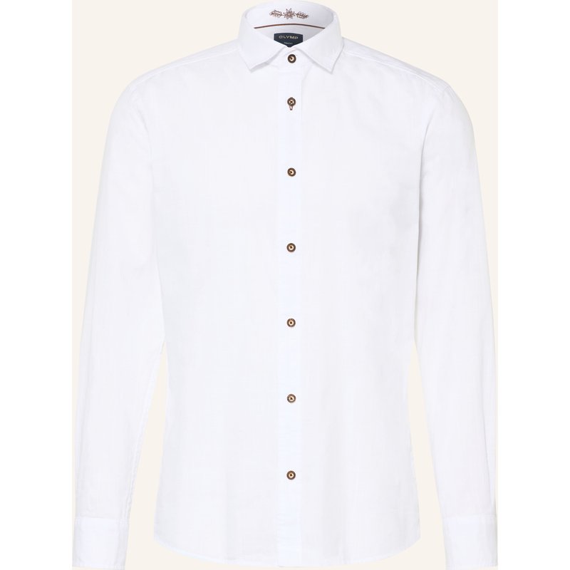 Olymp Trachtenhemd Casual Regular Fit weiss