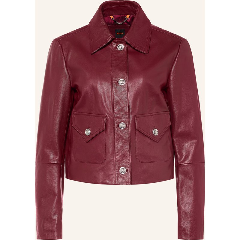 Boss Lederjacke Sakara rot