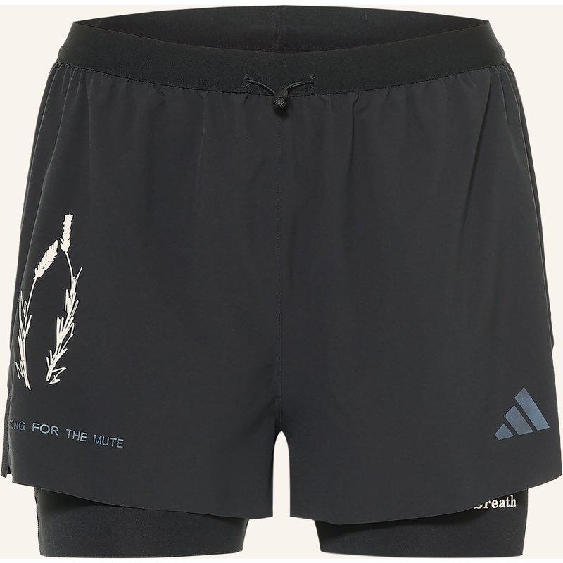 Adidas 2-In-1-Laufshorts schwarz