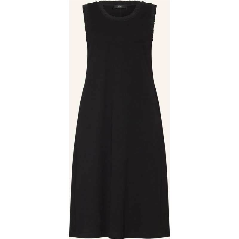 Oui Jerseykleid Mit Rüschen schwarz