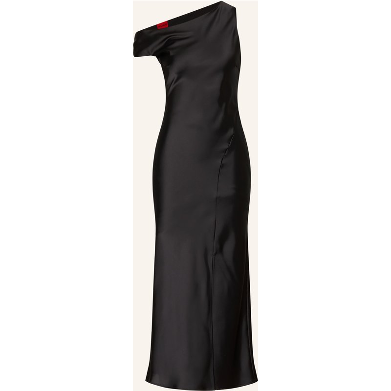Hugo One-Shoulder-Kleid Karinera Aus Satin schwarz