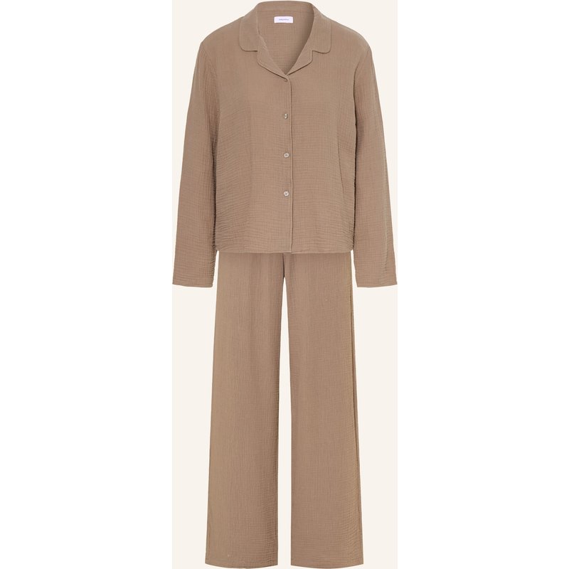 Darling Harbour Schlafanzug Aus Musselin beige