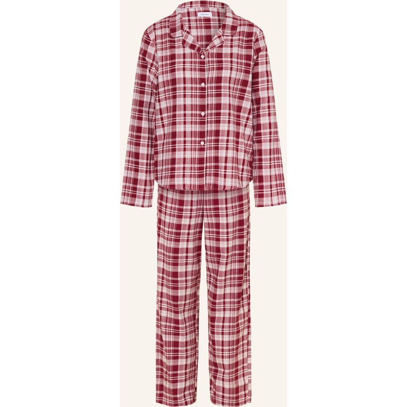 Darling Harbour Schlafanzug Aus Flanell rot