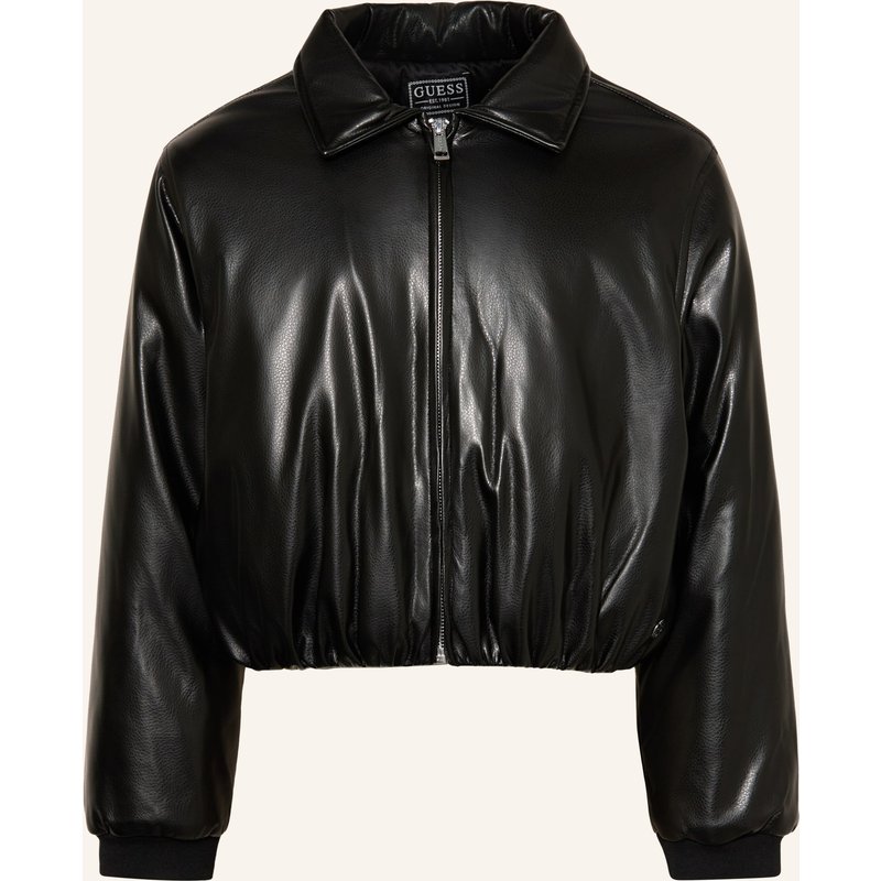 Guess Jacke In Lederoptik schwarz