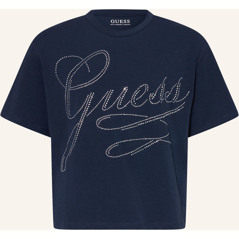 Guess T-Shirt Mit Schmucksteinen blau