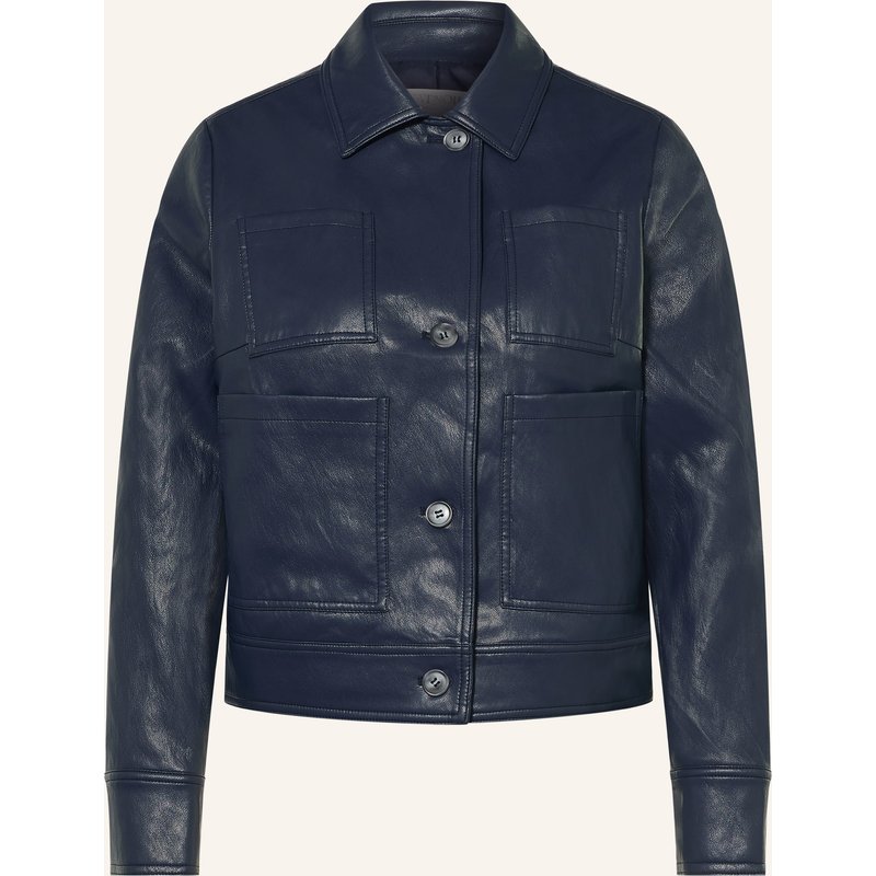 Catnoir Kastenjacke In Lederoptik blau