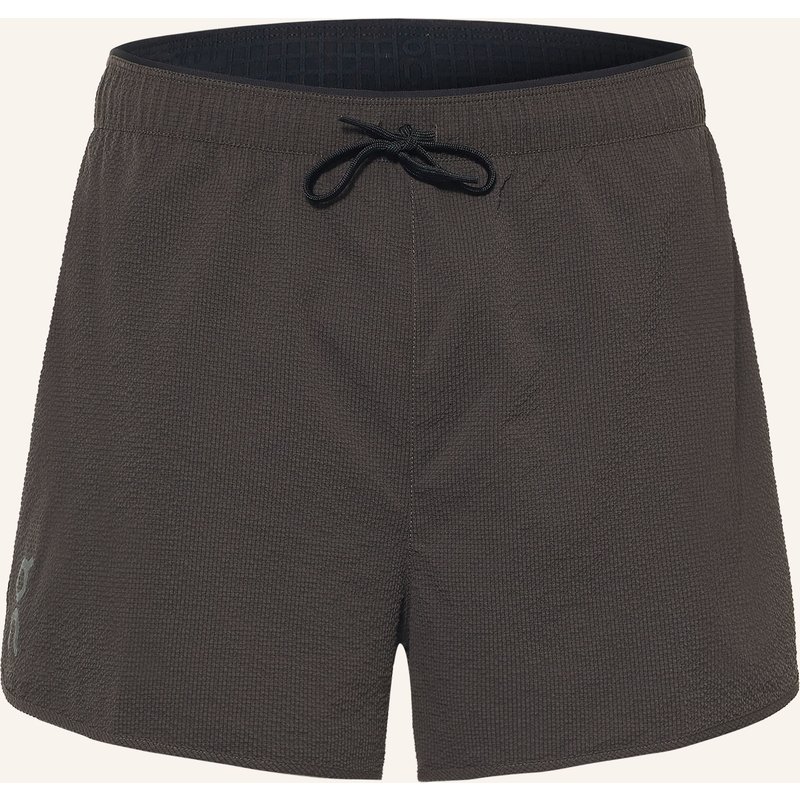 On 2-In-1-Laufshorts Performance Volt braun