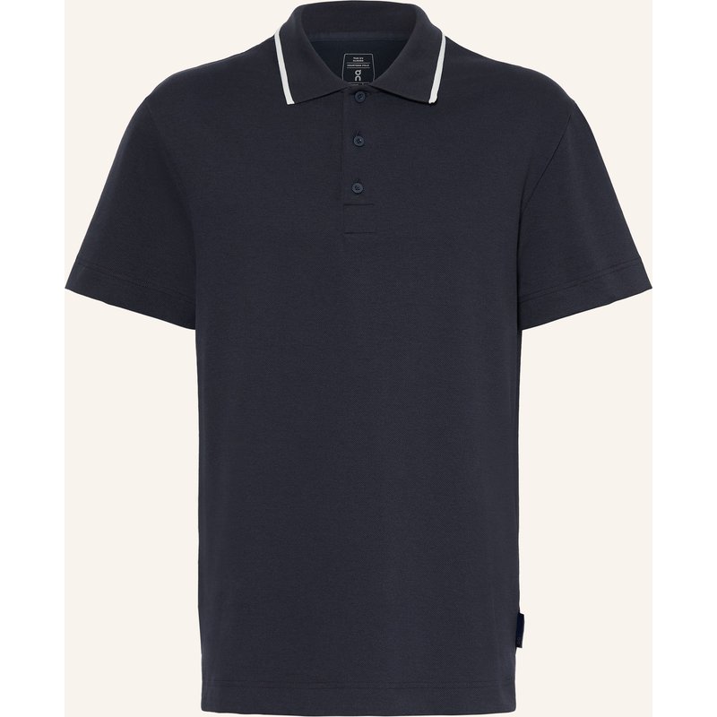 On Piqué-Poloshirt Courtside blau