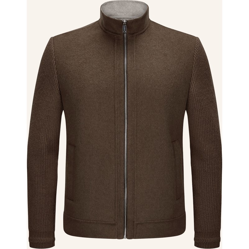 Milestone Jacke Mskennedy Im Materialmix braun