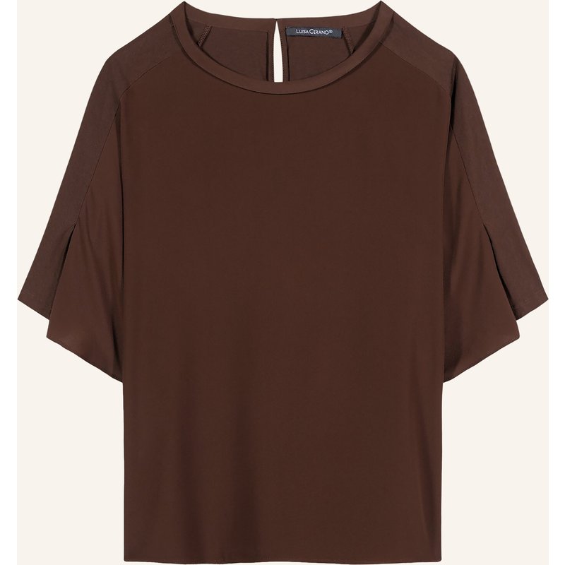 Luisa Cerano Blusenshirt Im Materialmix braun
