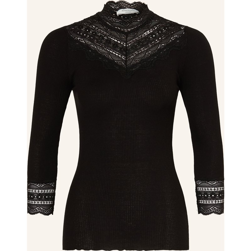 Rosemunde Longsleeve Benita Mit Seide Und 3/4-Arm schwarz