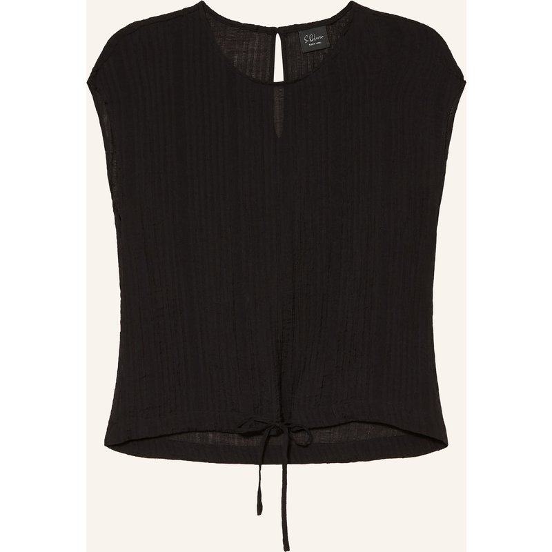 S.Oliver Black Label Blusenshirt schwarz