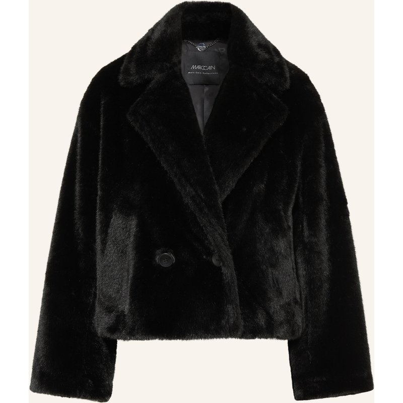 Marc Cain Kunstfell-Jacke schwarz