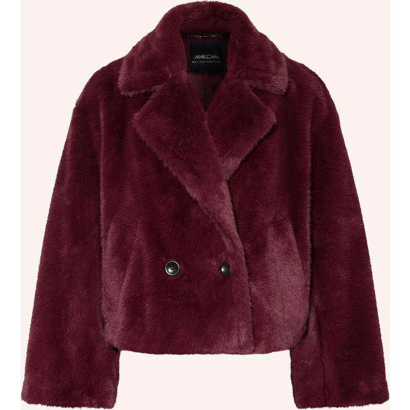 Marc Cain Kunstfell-Jacke rot