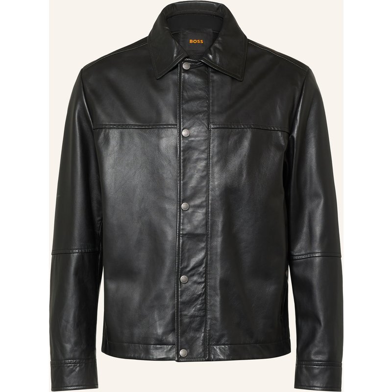 Boss Lederjacke Joban schwarz