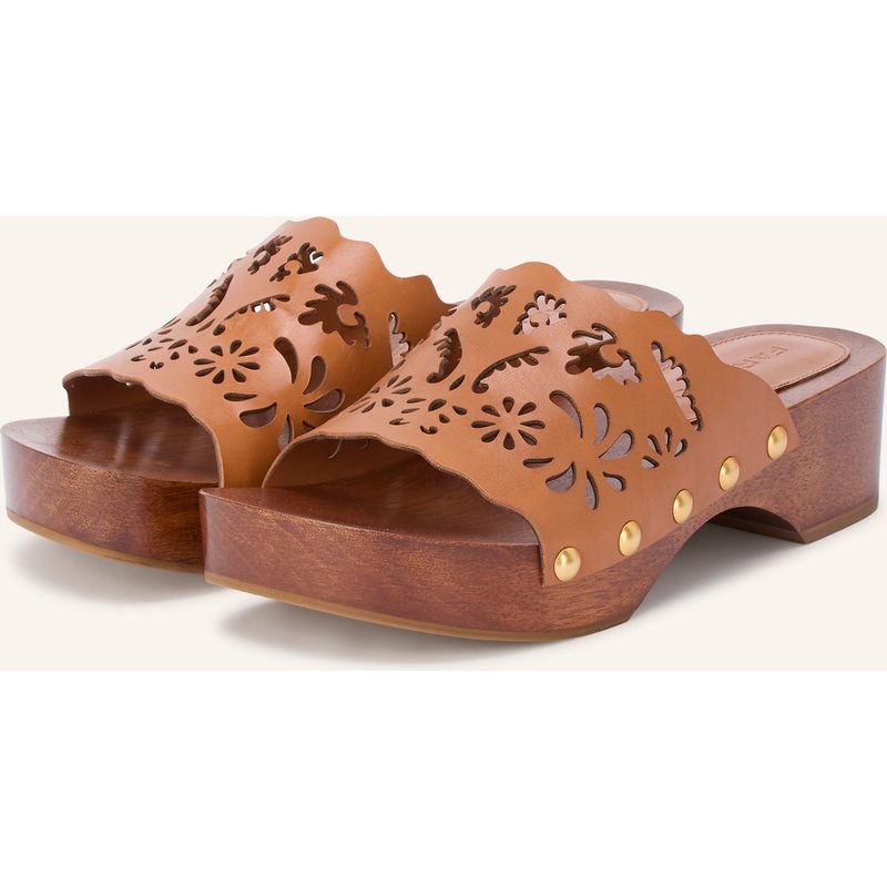 Farm Rio Clogs Mit Nieten Und Cut-Outs braun