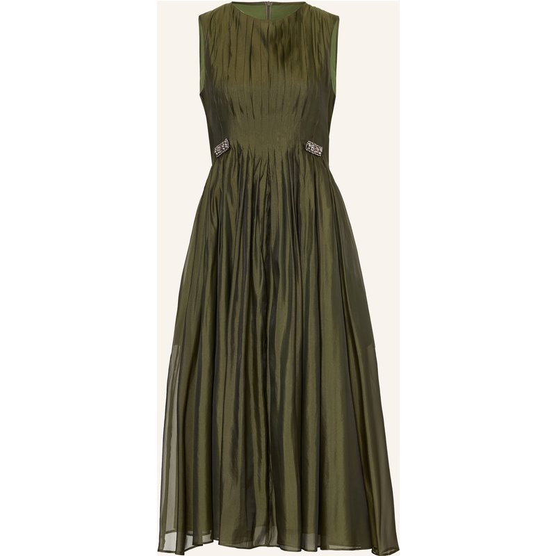 S Max Mara Abendkleid Wally Mit Seide Und Plissees gruen
