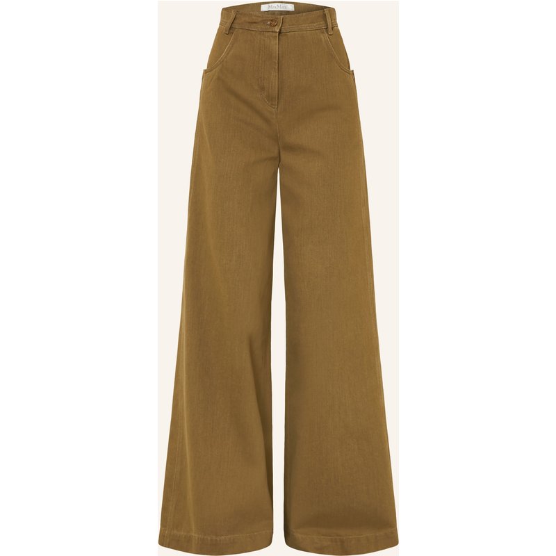 Max Mara Wide Leg Jeans Alamaro gruen
