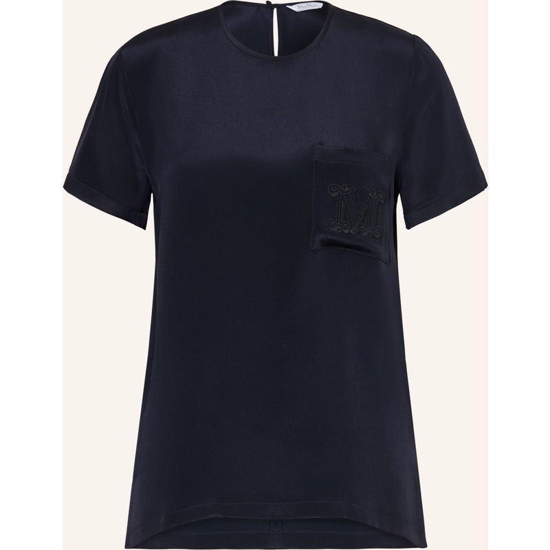 Max Mara Blusenshirt Pagano Aus Seide blau