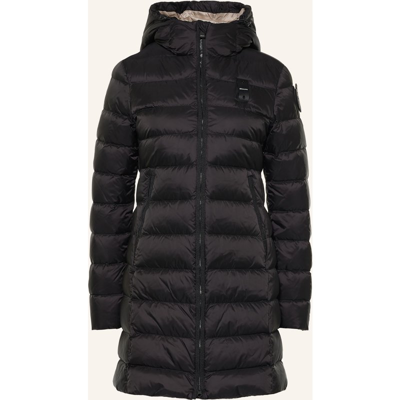 Blauer Lightweight-Daunenmantel Agnes schwarz