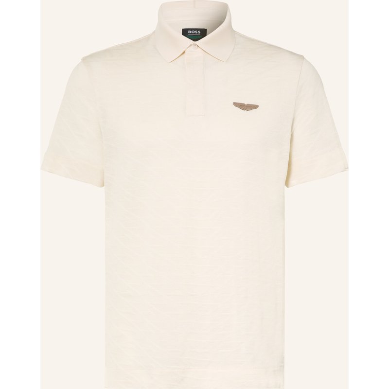 Boss Jacquard-Poloshirt C-Prout Regular Fit weiss