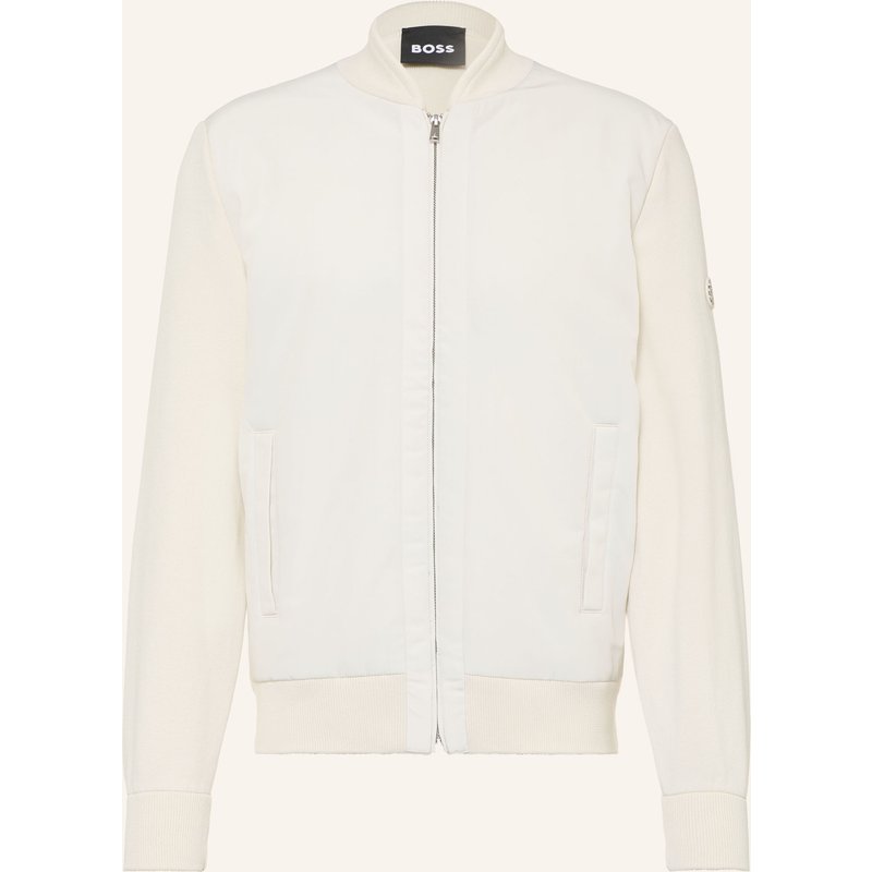 Boss Blouson Levaio Im Materialmix weiss