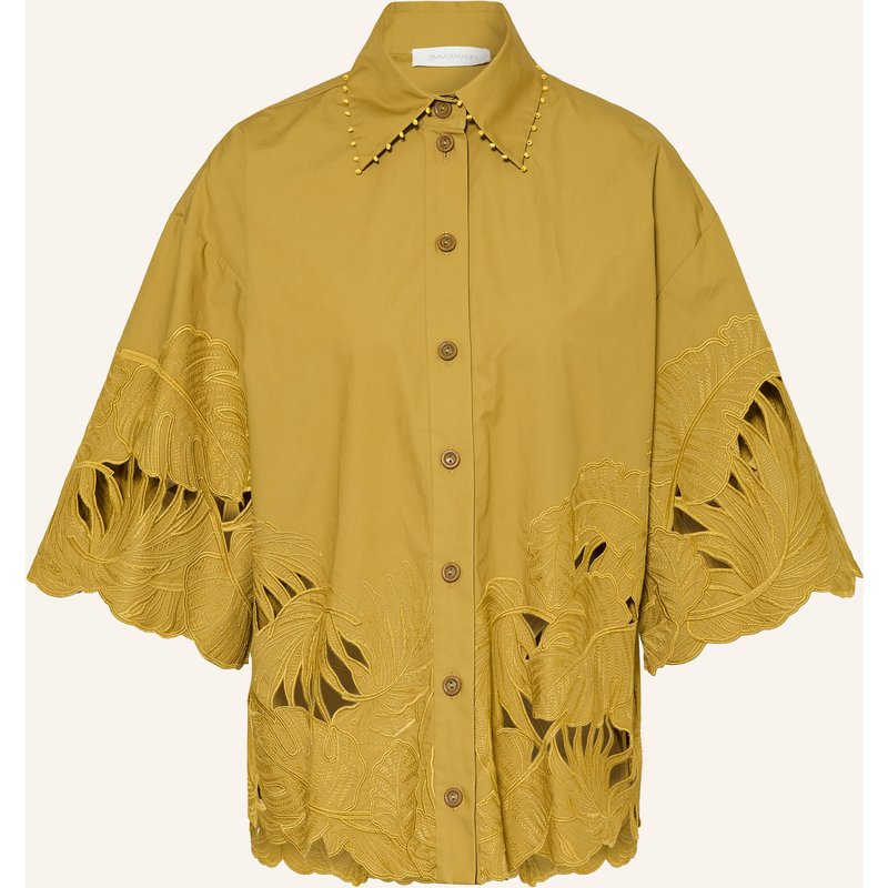 Zimmermann Hemdbluse Mahon Mit Lochspitze Und Schmuckperlen gruen