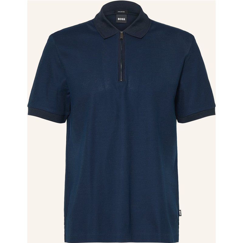 Boss Piqué-Poloshirt Pei blau