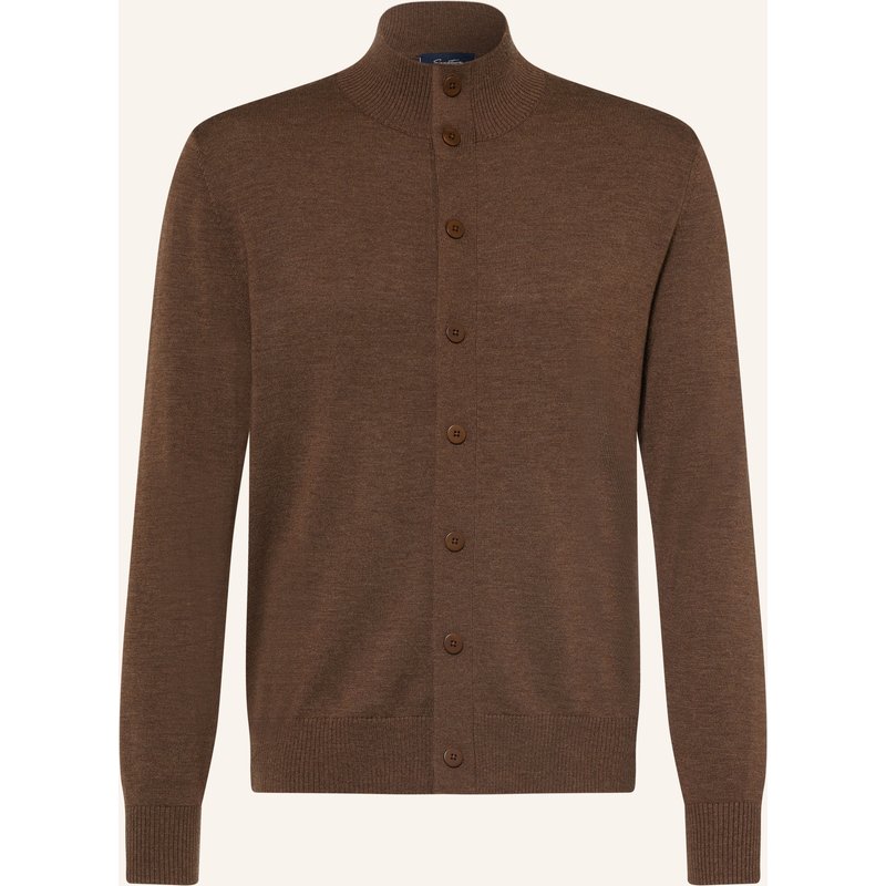 Olymp Signature Strickjacke Aus Merinowolle braun