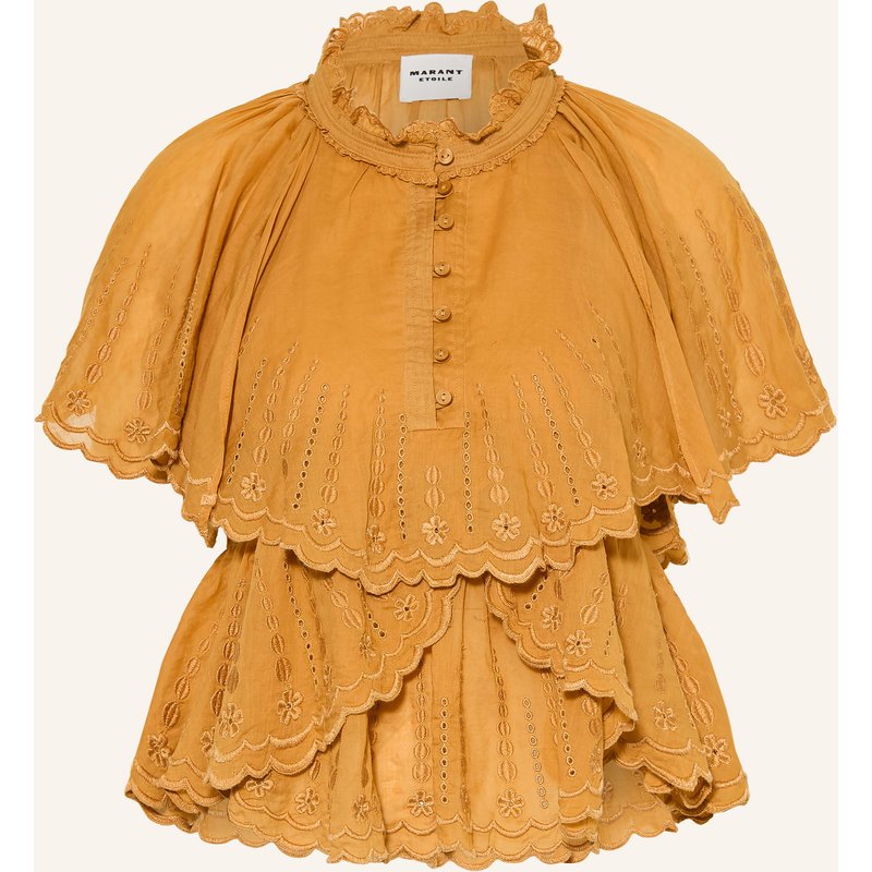 Marant Étoile Blusenshirt Lorna Mit Rüschen braun